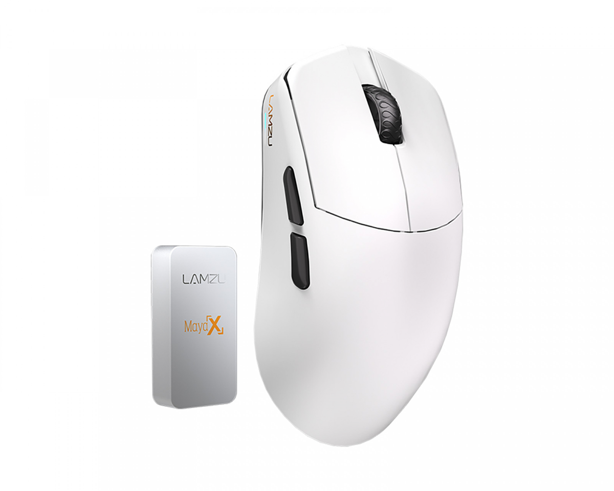 Lamzu MAYA X Wireless Gaming Mouse - White - MaxGaming.com