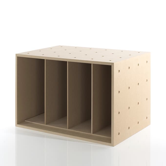 LPレコード収納ボックス 仕切り付き BLC-12-D2|収納ボックスの通販なら