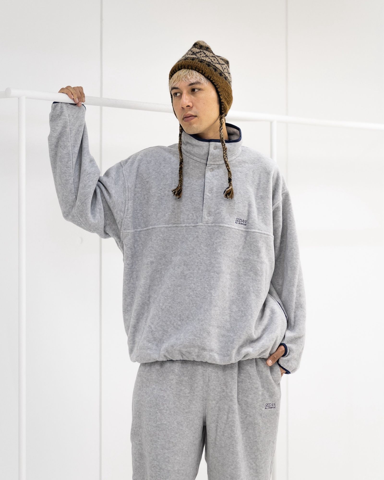SEDAN ALL-PURPOSE - セダンオールパーパス FW25 Fleece Snap Pullover