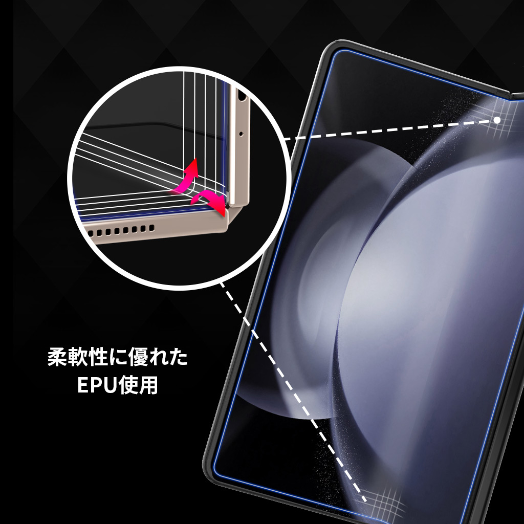 PURE DIAMOND 全画面保護フィルム（2枚入り）【Galaxy Z Fold5