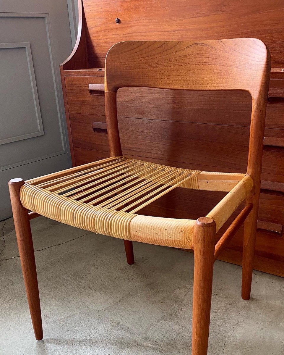 J.L. Møller No.75 ダイニングチェア チーク ファブリック B pa1⁄38