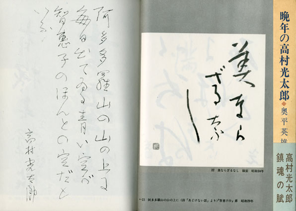 詩集 智恵子抄 自筆詩入 / 高村光太郎 | Natsume Books