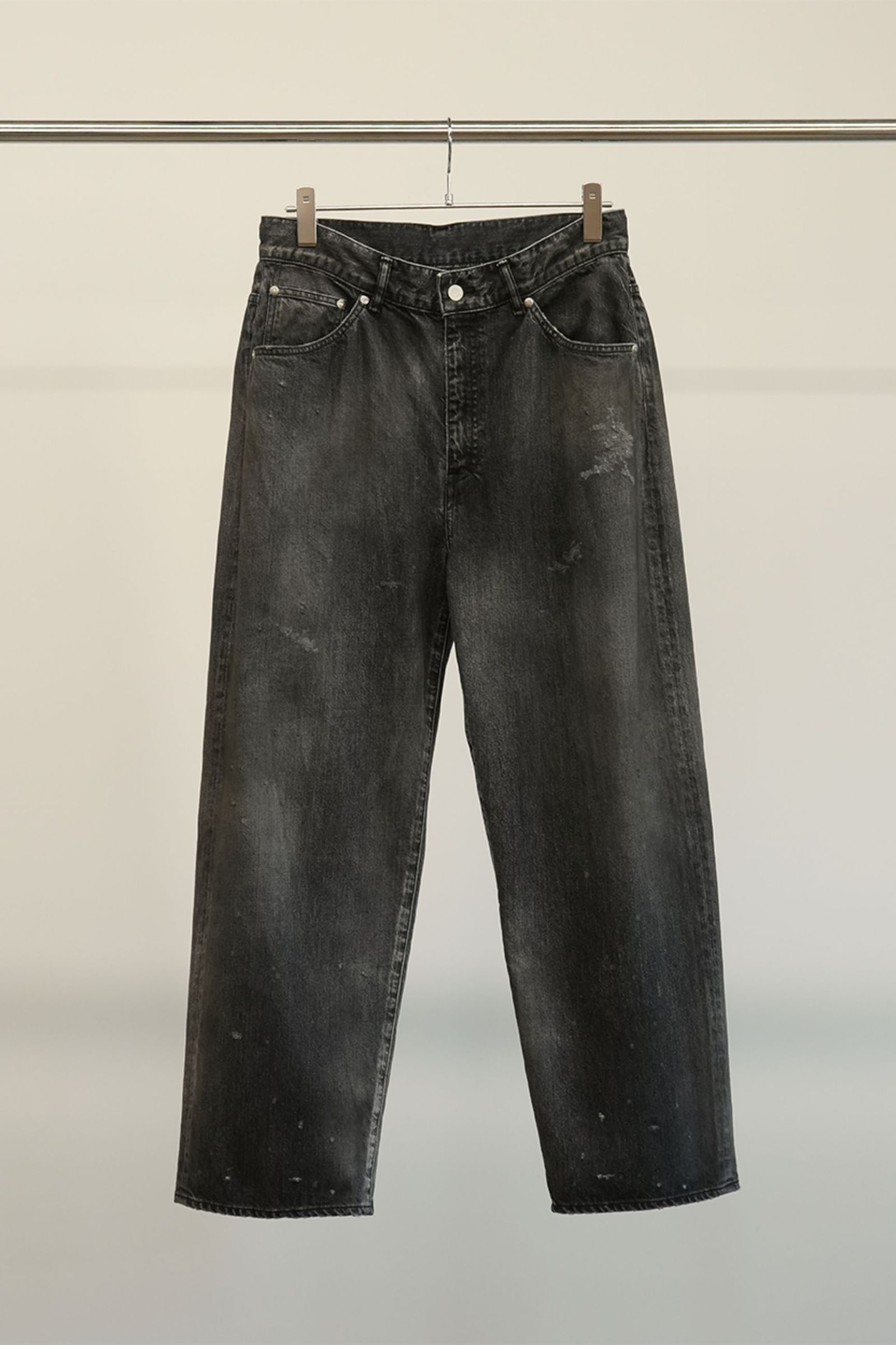 ANCELLM - TAPERED 5P DENIM PANTS | BLACK | デニム | NapsNote