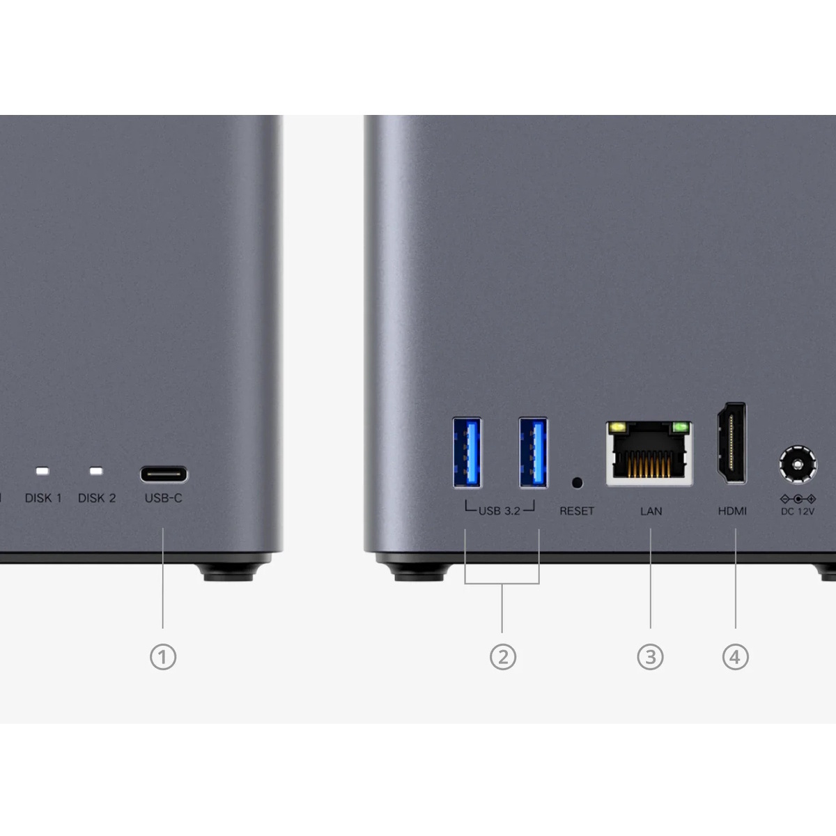 UGREEN NASync DH2300 4tb NAS 2x2tb WD Red Plus HDD Drives Installed