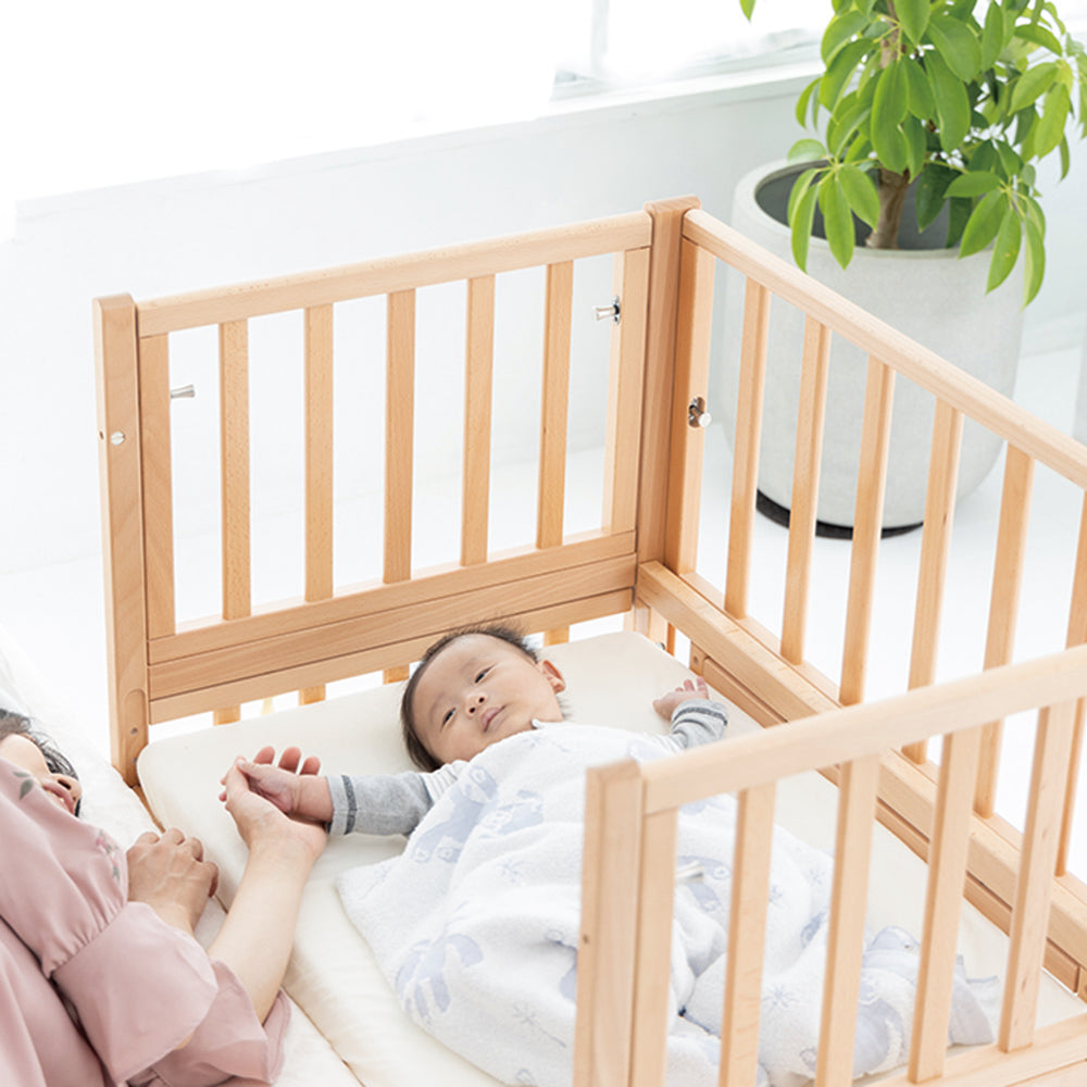 ヤマサキ With mini タイニーサイズ 添い寝 ロータイプ ベビーベッド