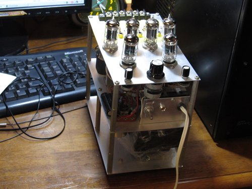5687パラレルプッシュプル真空管アンプ