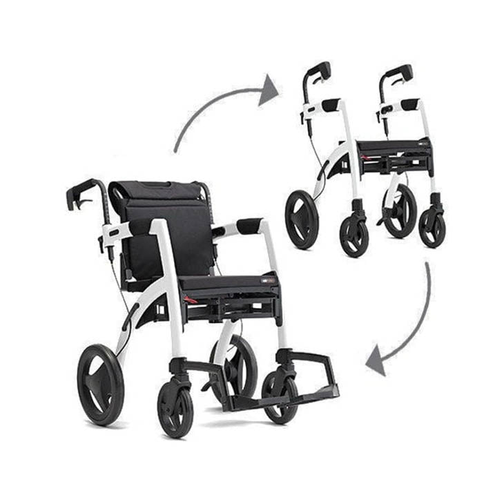 Rollz Motion Rollator and Transport Wheelchair Combo