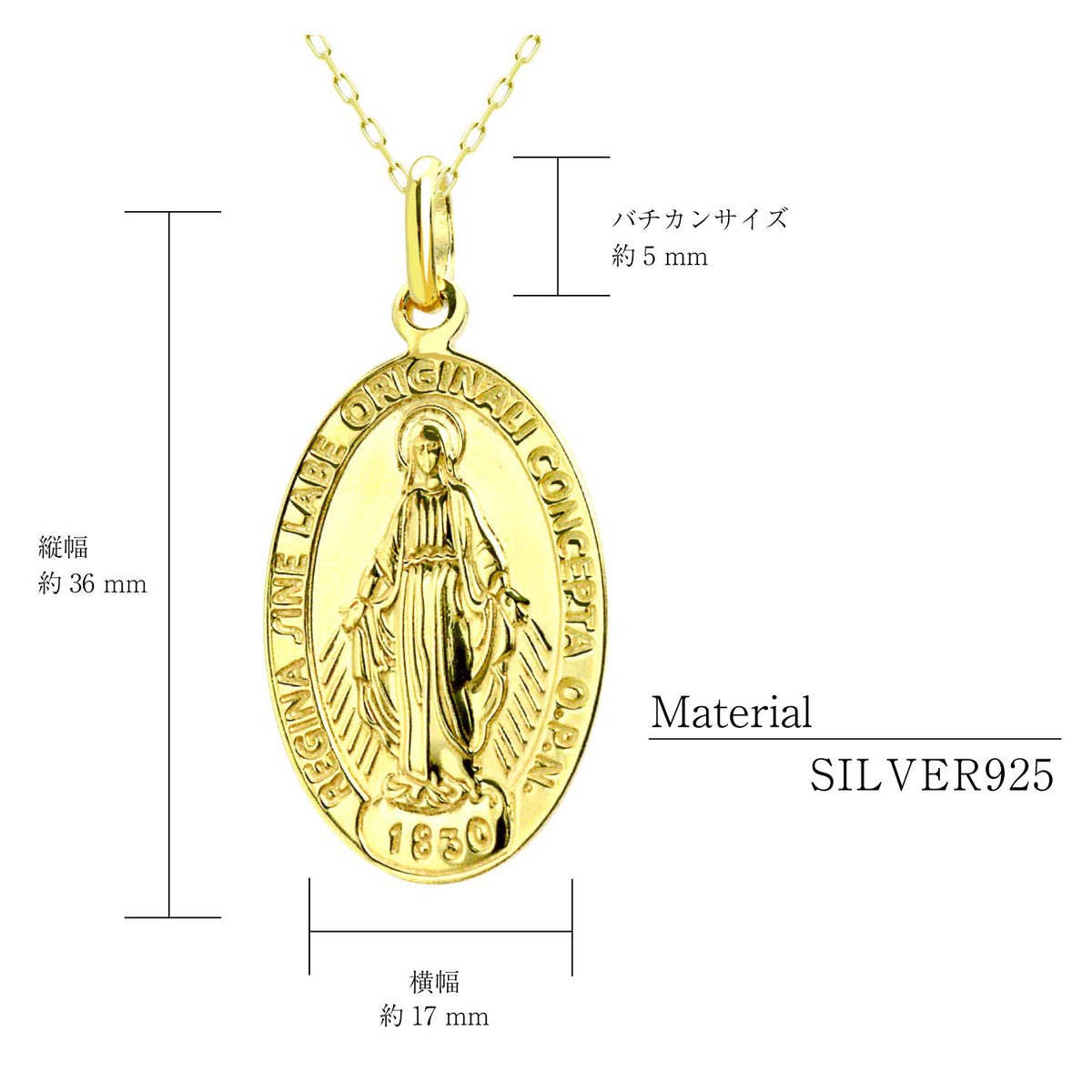 ペンダントトップ コイン マリア トップのみ メンズ レディース