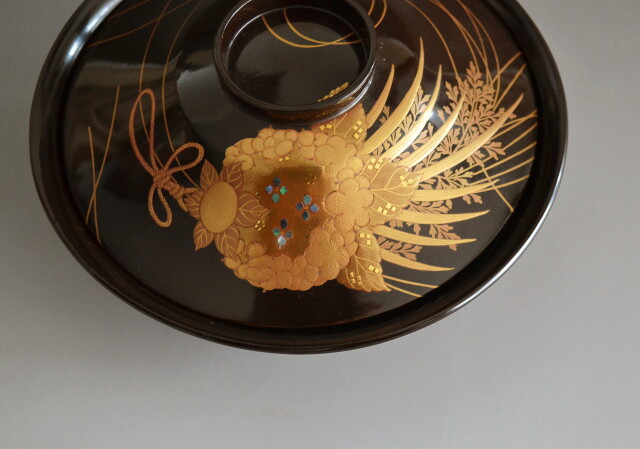 加賀蒔絵漆椀5客 蒔絵椀 漆器 Antique Sam's Collection