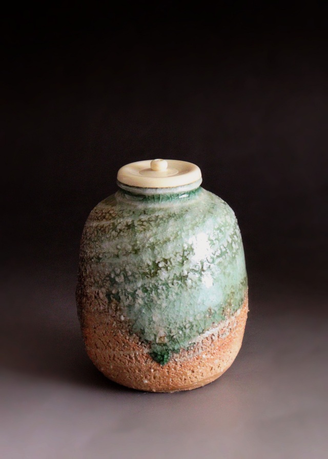 新歓嗣作 伊賀茶入 茶道具 茶器 Antique Sam's Collection