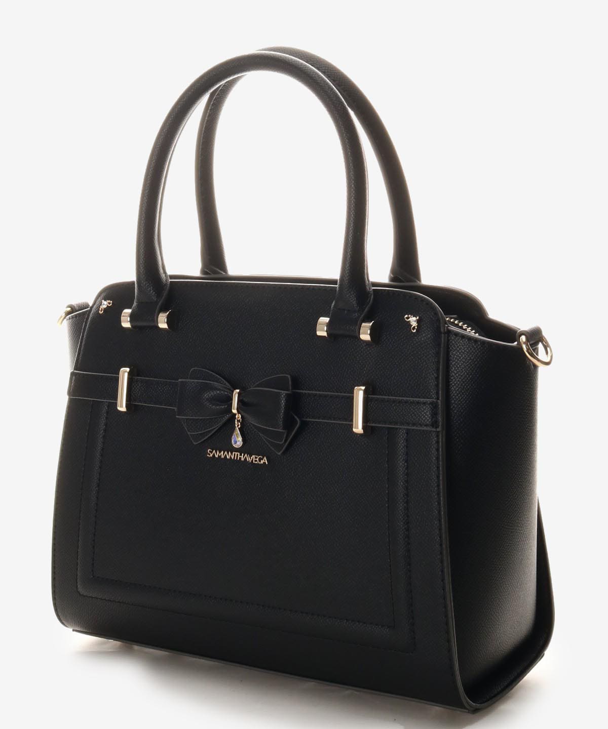 アクセントリボントートバッグ(FREE ブラック): SAMANTHAVEGAサマンサ