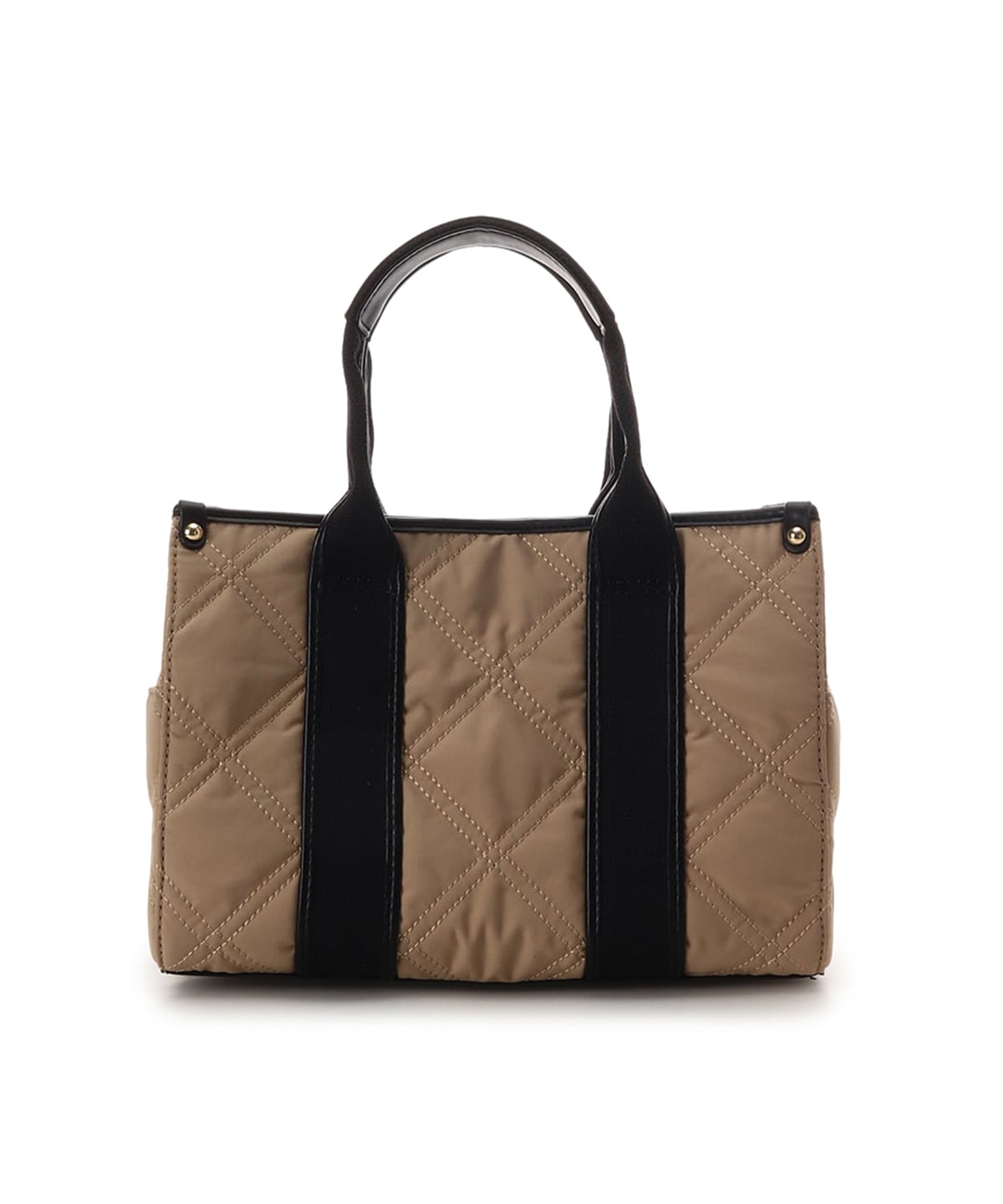 ロゴテープキルティングハンドバッグ（小）(FREE ベージュ