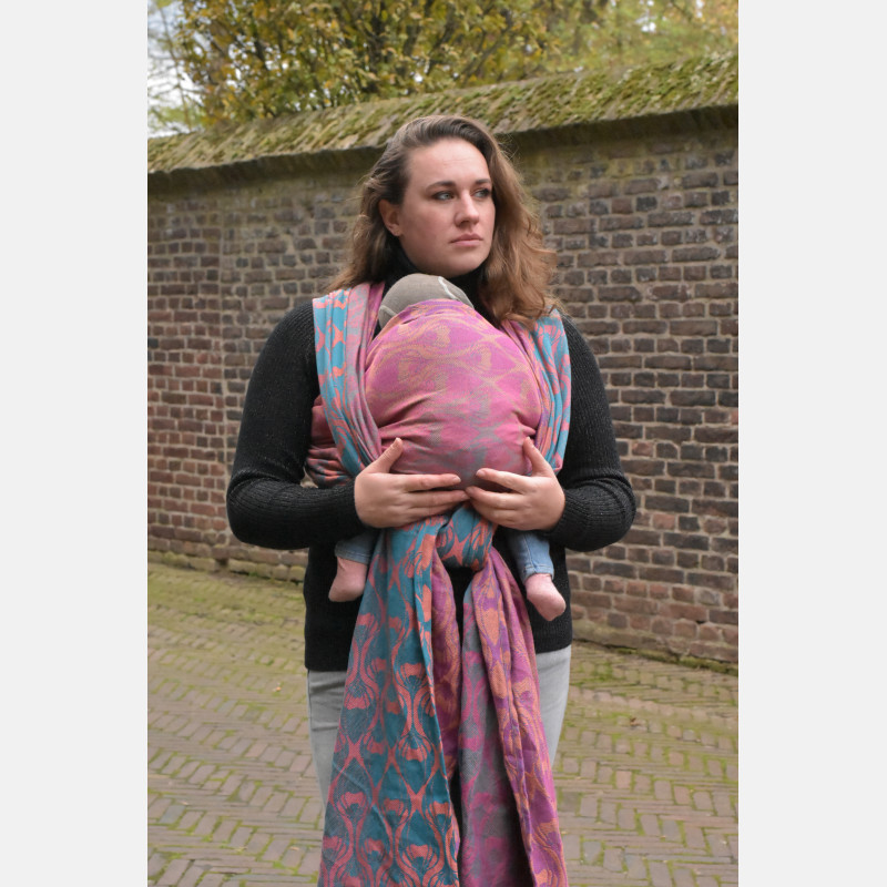 Yaro La Fleur Meta Petrol Fuchsia Orange Length 4.60 meters