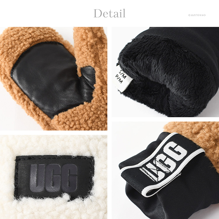 UGG ミトン手袋 レディース ボア ムートン フリース ミトングローブ