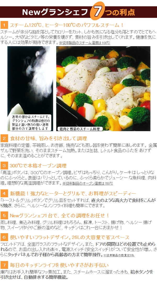 パワー・スチームオーブン Newグランシェフ【フォーマック】