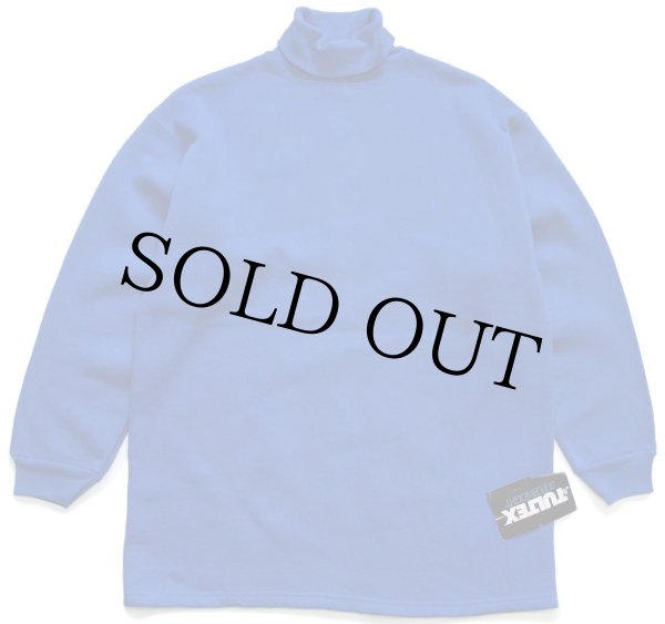 デッドストック☆90s USA製 TULTEX 無地 タートルネック スウェット 青