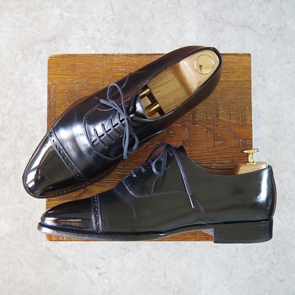 極上☆(伊)エンツォ・ボナフェ UK7程度【ハンドソーンウェルテッド製法