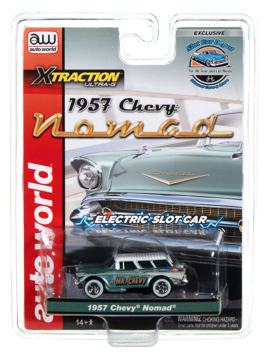 Auto World Exclusive 1957 Chevy Chevrolet Nomad HO Slot Car for