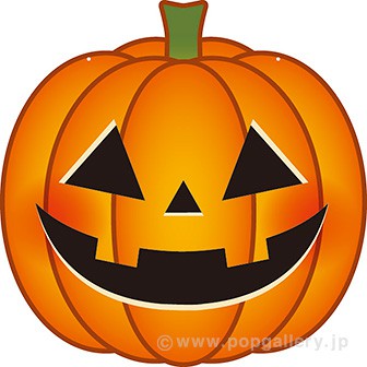 ハロウィン かぼちゃのお面（特大）: タイトルポップ｜販促物・販促