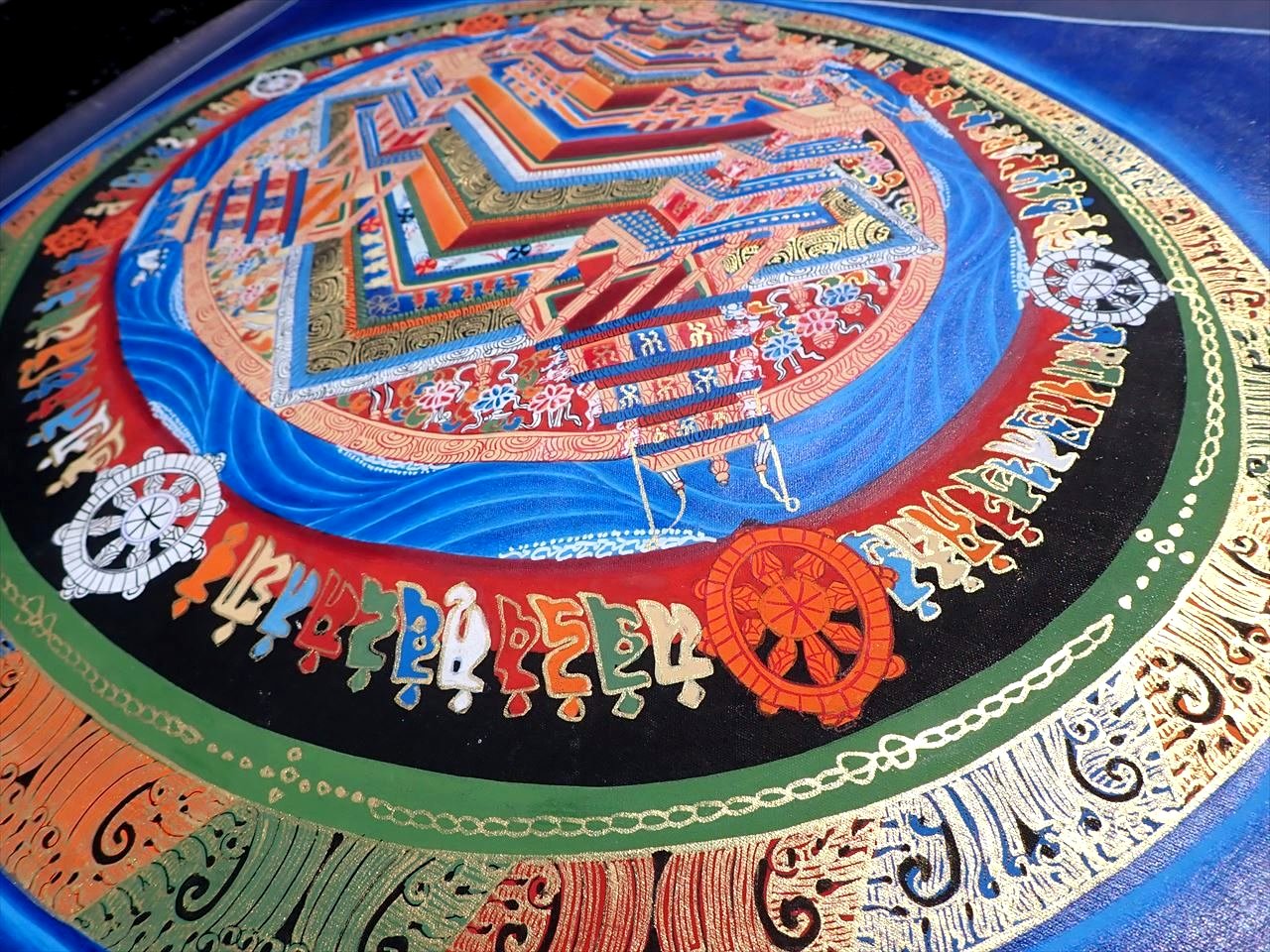 ◇現地より直送！僧侶・タンカ絵師による肉筆◇貴重な本物・曼荼羅