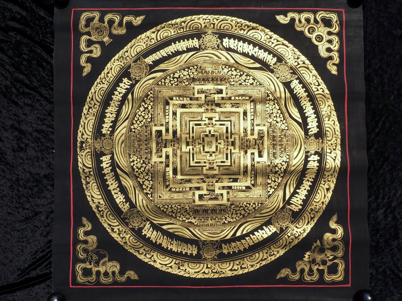 ◇現地より直送！職人による肉筆◇貴重な本物・曼荼羅（マンダラ