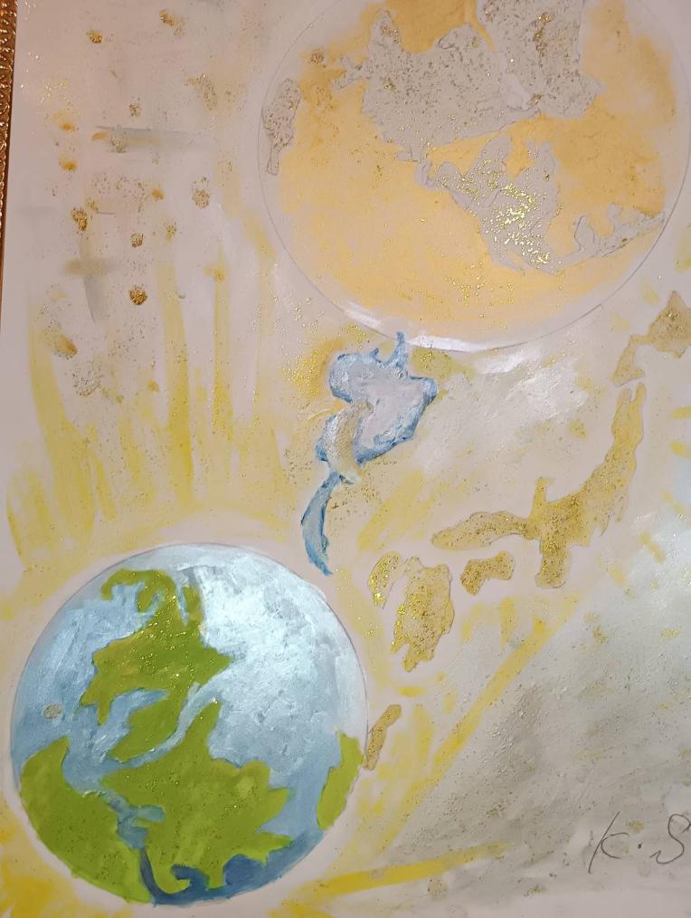 本日 2025年 夏至 龍敬子 「鳳凰」太陽エネルギー！ 波動絵画原画