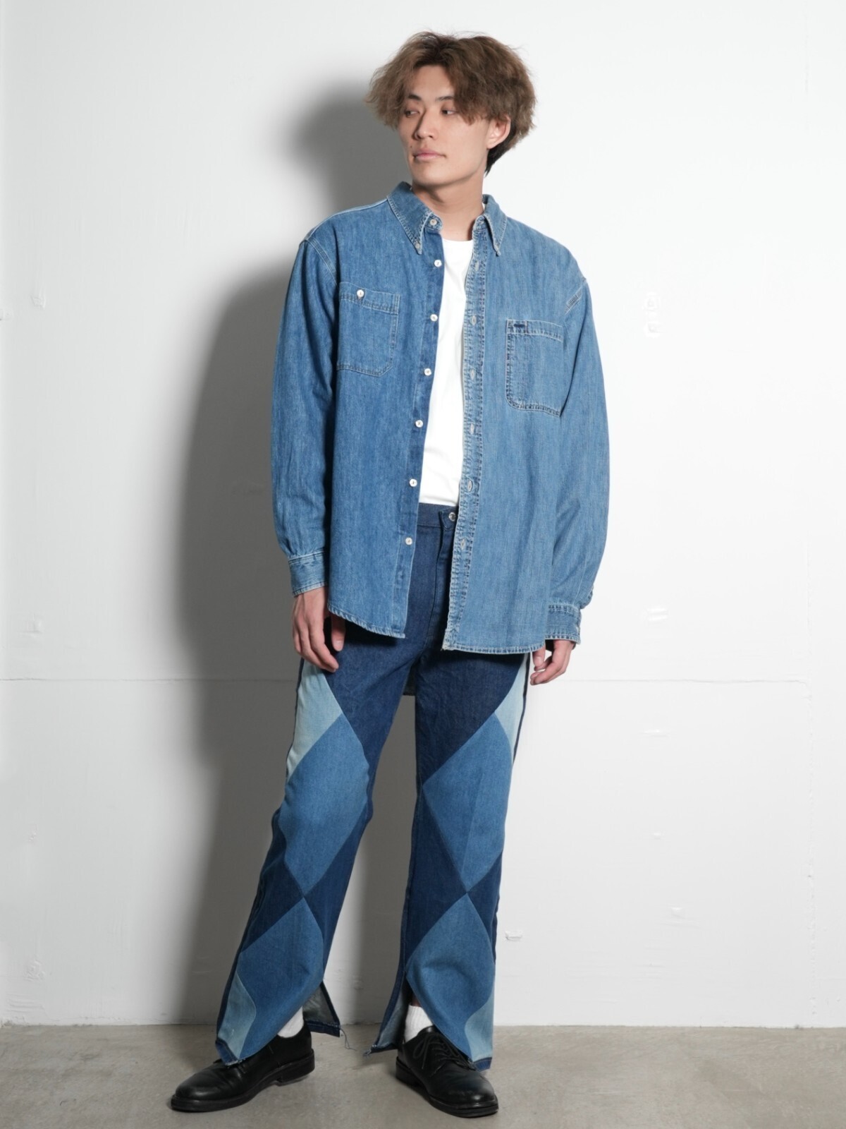 リワークデニムパンツ -ダイヤモンドパターン- - セブンバイセブン