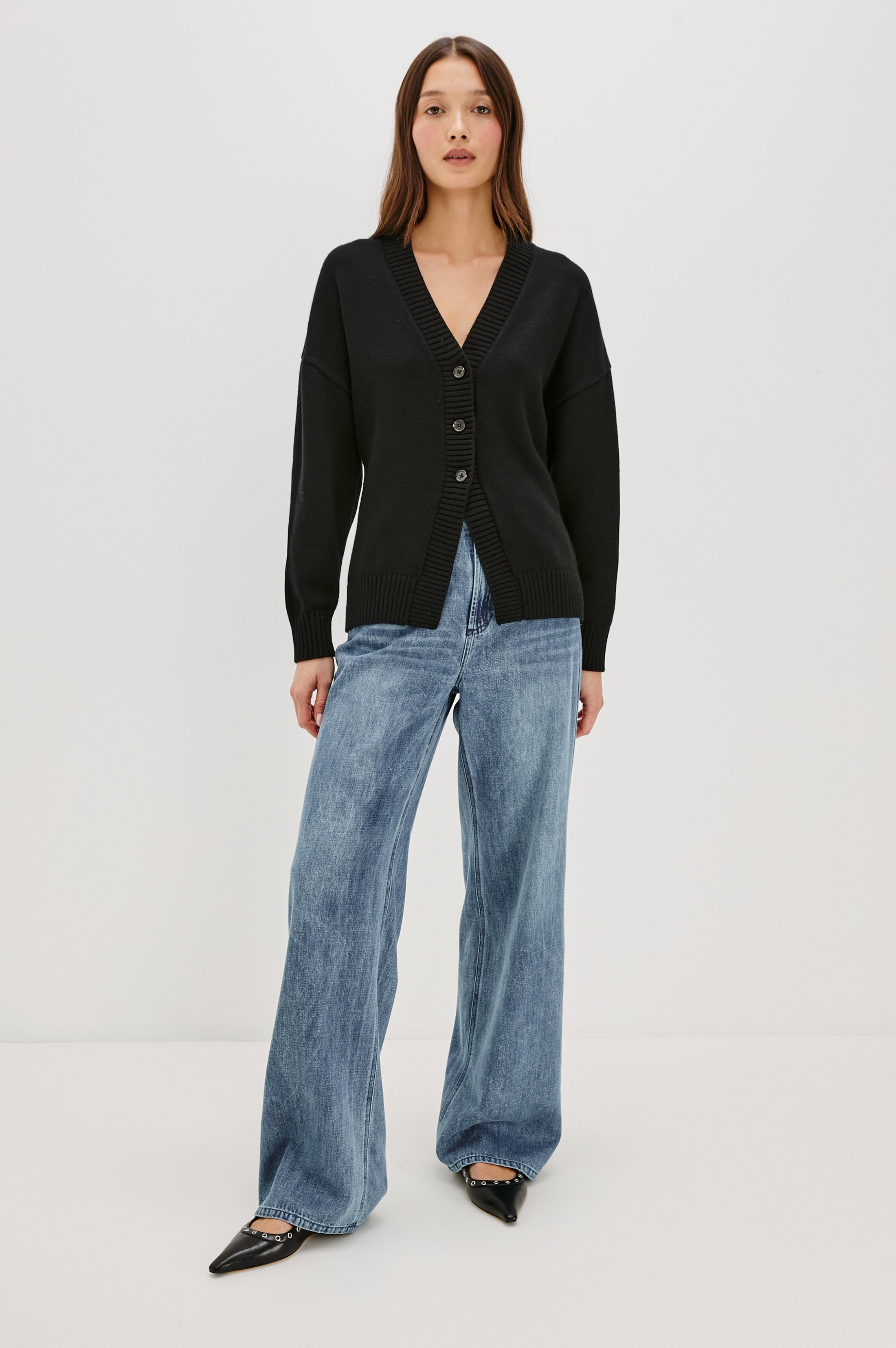 PHILIPPA CARDIGAN - BLACK – Rails