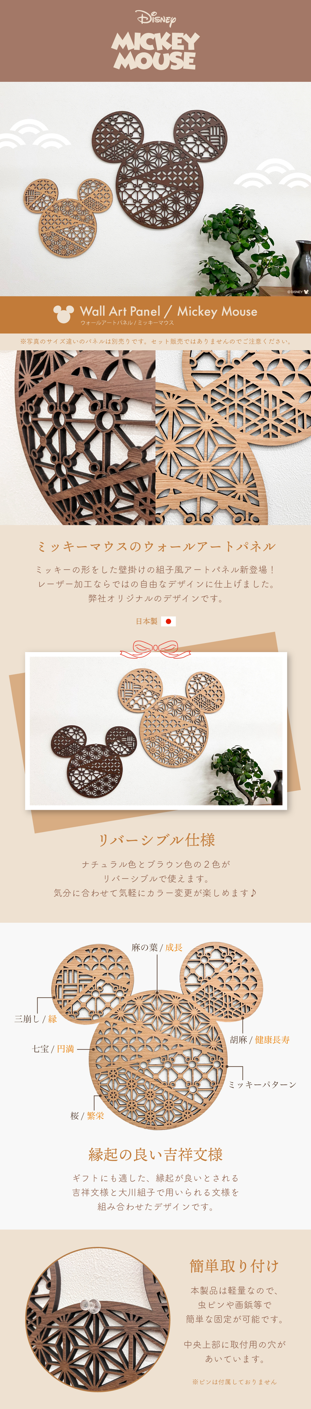 楽天市場】ウォールアートパネル ディズニー | ウォールデコ ミッキー