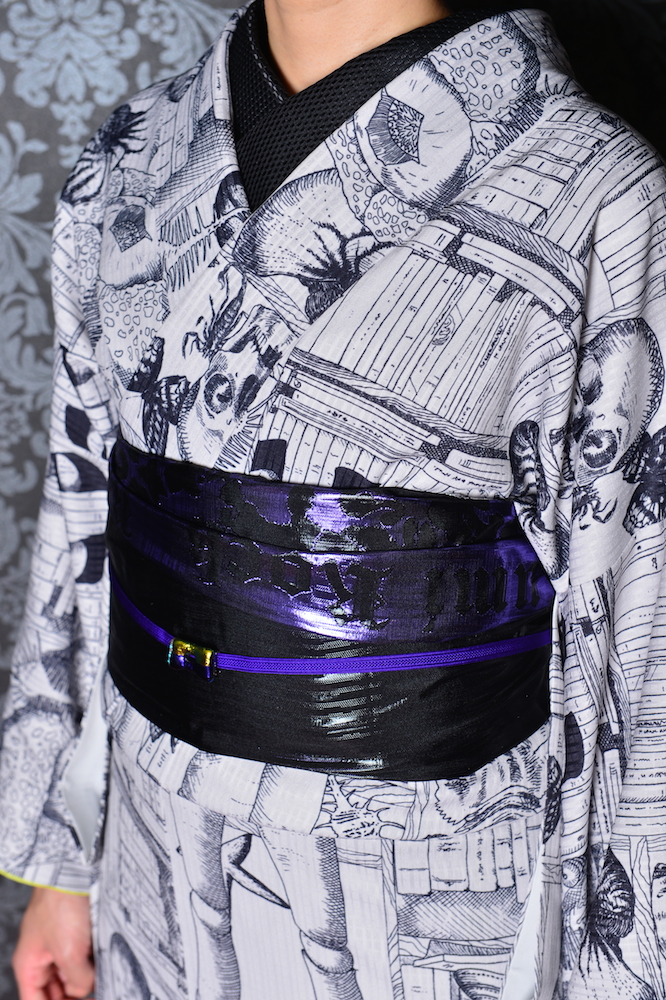 商品「ギラ☆ヘコ」RumiRockメタリック兵児帯｜Rumi Rock