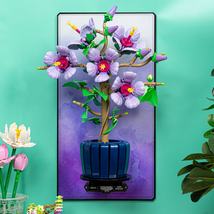 Wall Mounted Display Stand for LEGO® Botanicals Hibiscus (10372