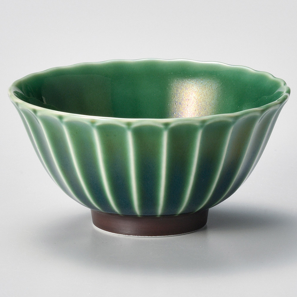 かすみ 緑 11.5cmボウル(夫婦茶碗)|食器通販の陶磁庵