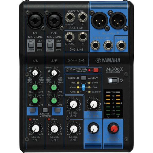 MG06X | 6-CH COMPACT MIXER WITH EFFECTS | Tom Lee Music