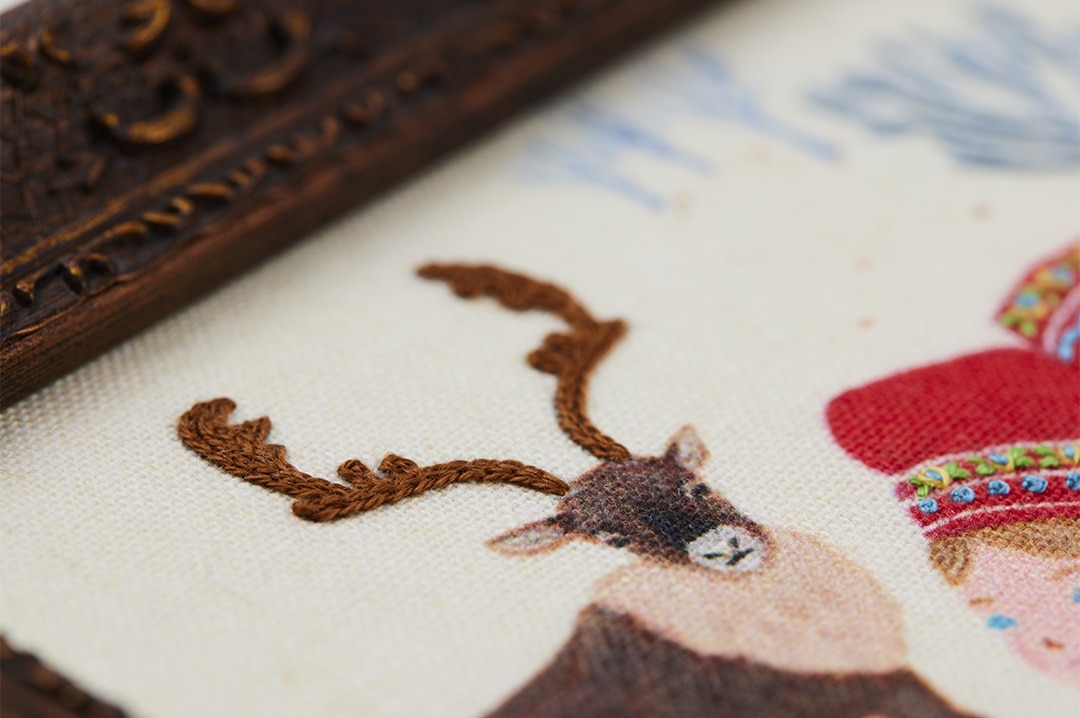 柏木リエさん×bitteさん 民族衣装の刺繍フレーム「ノルウェー・サーミ