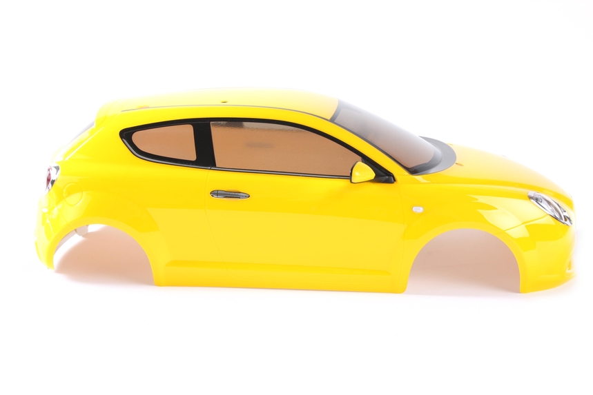 Rc Body Set Alfa Romeo Mito Finished Yellow (L) / Tamiya USA