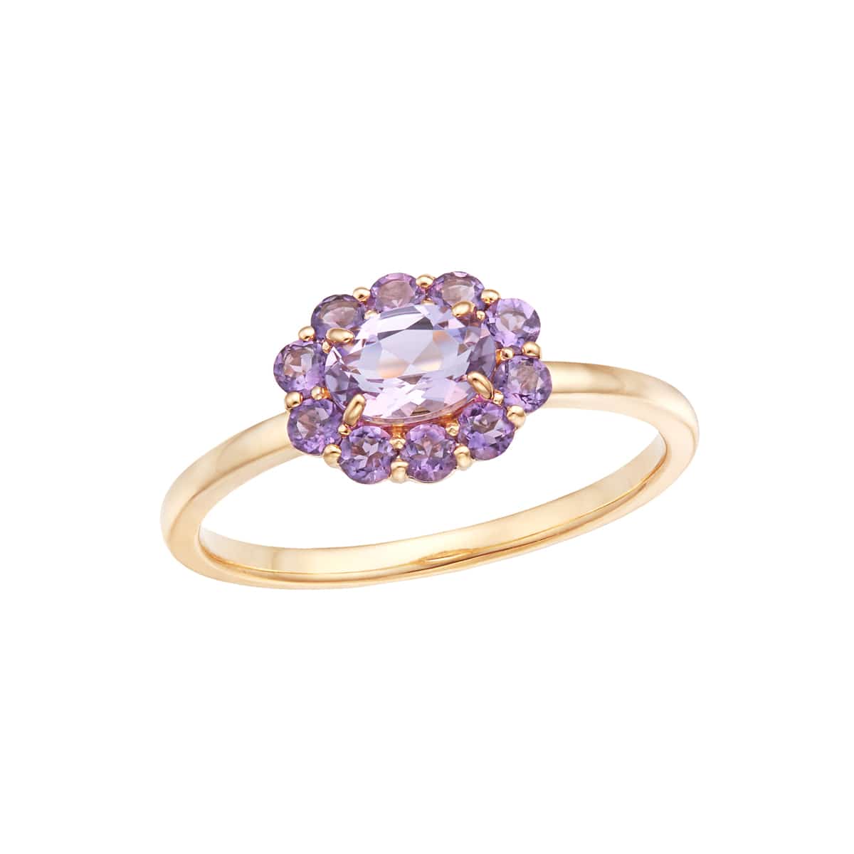 K10イエローゴールドライトアメシストリング(RFR622-002)|TSUTSUMI