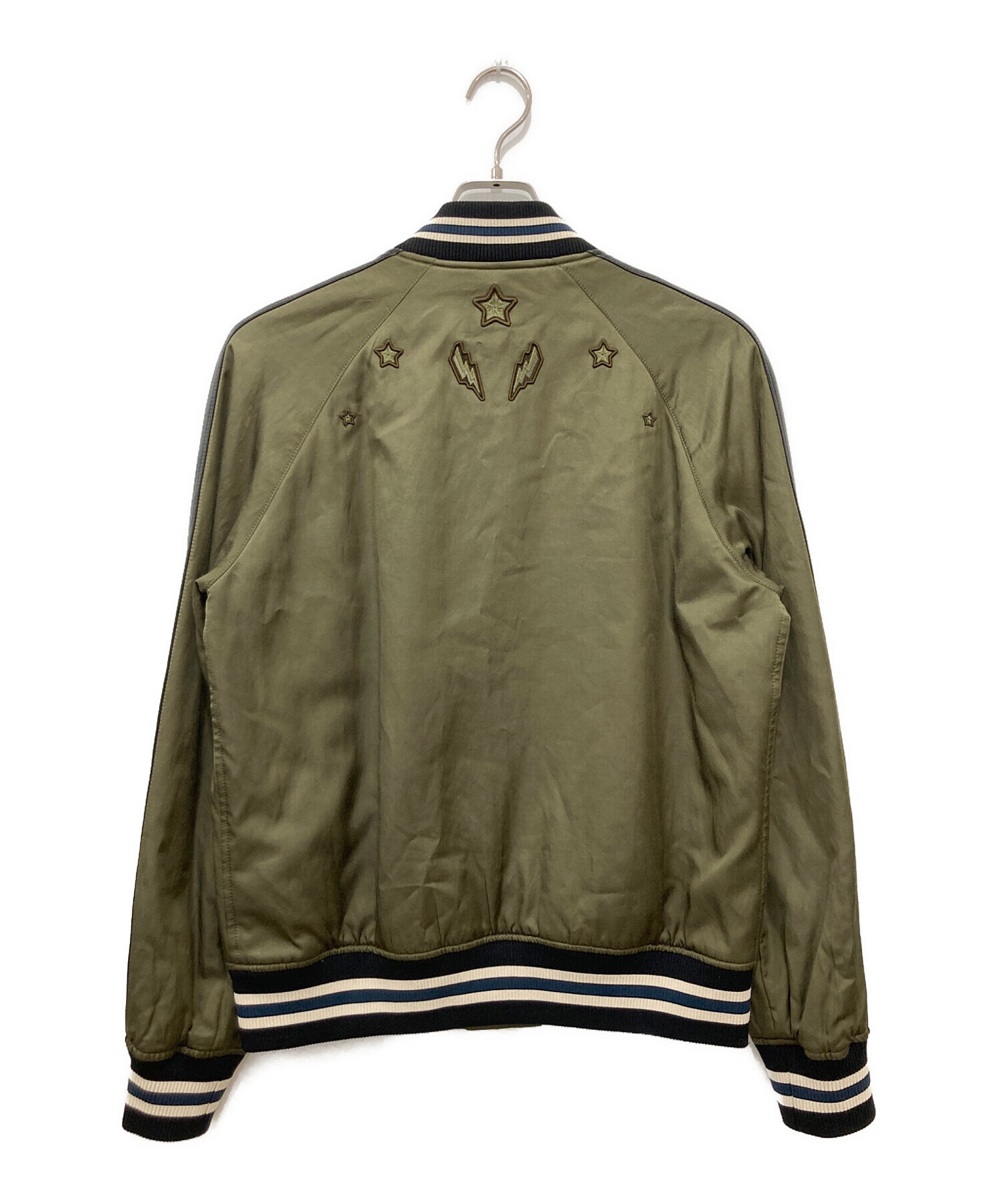 中古・古着通販】COACH (コーチ) 稲妻刺繍スタジャン カーキ サイズ:M