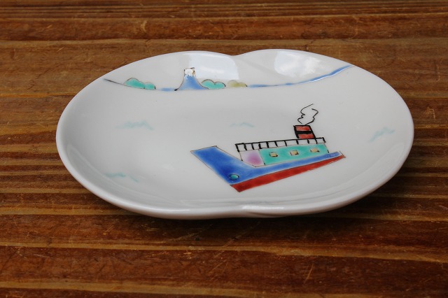 岐阜県土岐市の加藤芳平（松泉窯）の牡丹花5寸浅鉢 青 うつわ家膳