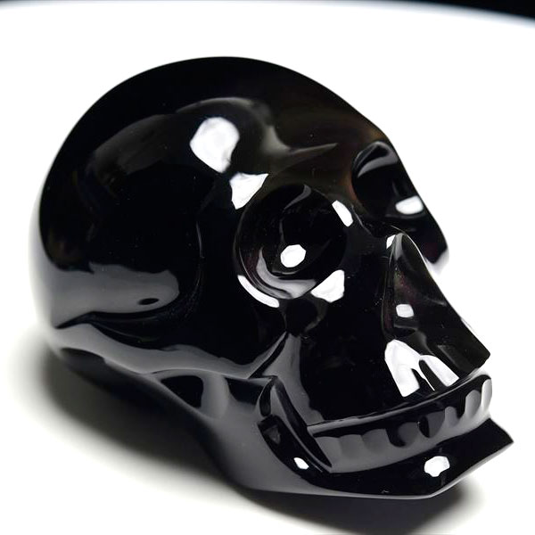 スカル】レインボーオブシディアン ドクロ・髑髏（骸骨）型 置物