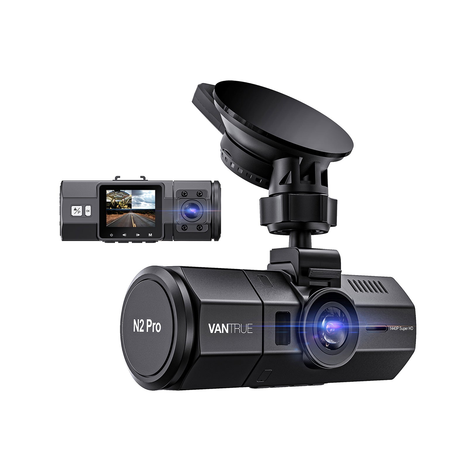 Vantrue N2 Pro Dual 1080P Dash Cam for Front and Cabin