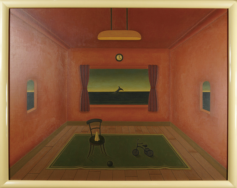 河原朝生「自筆画 室内風景（仮題）」 | 山田書店美術部オンラインストア