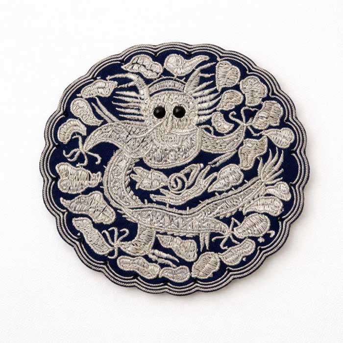 銀龍華・韓国伝統刺繍ワッペン（10.5cm） ワッペン・刺繍（アレンジ用
