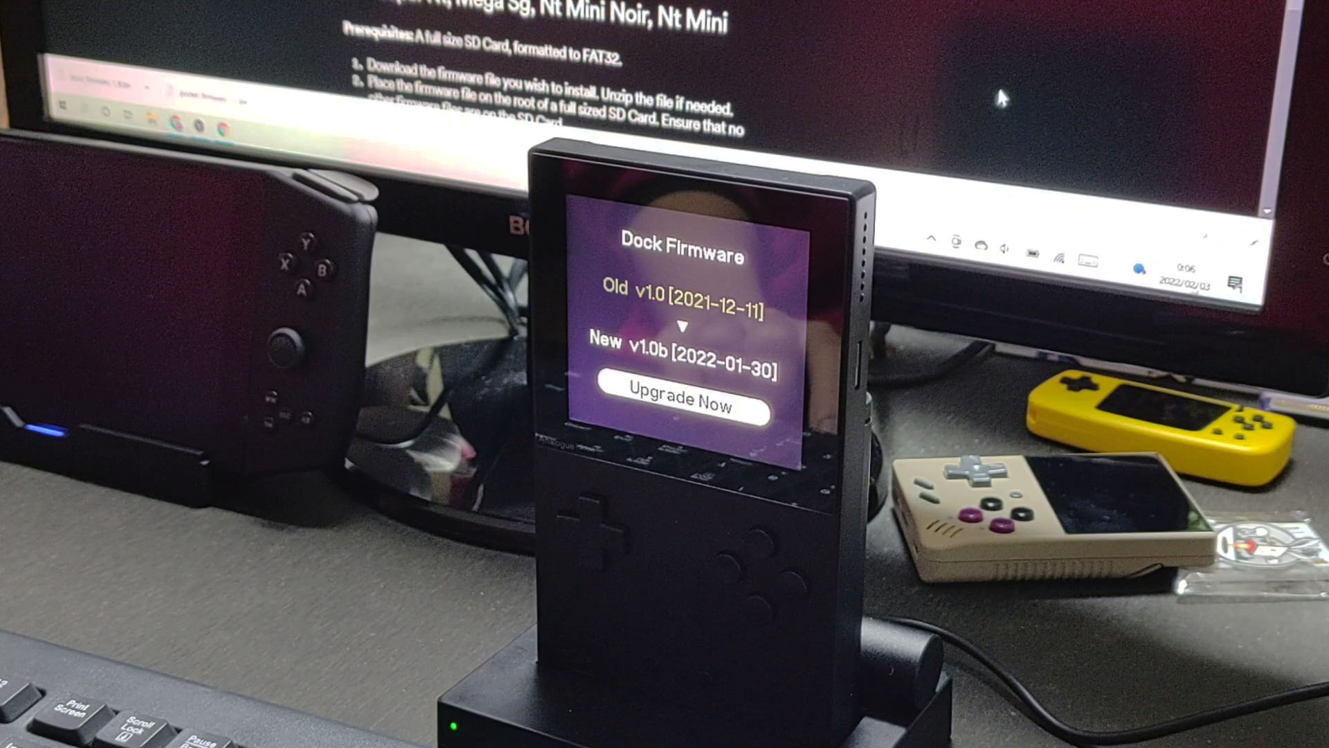 Analogue Pocket】ファームウェアがv1.0Bに更新！ドックの使用がより