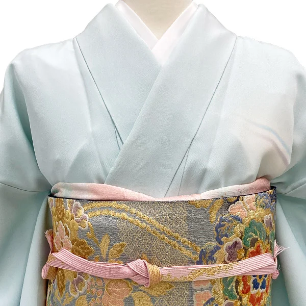 a2211202】【レンタル】訪問着 フルセット 水色 グラデーション 作家