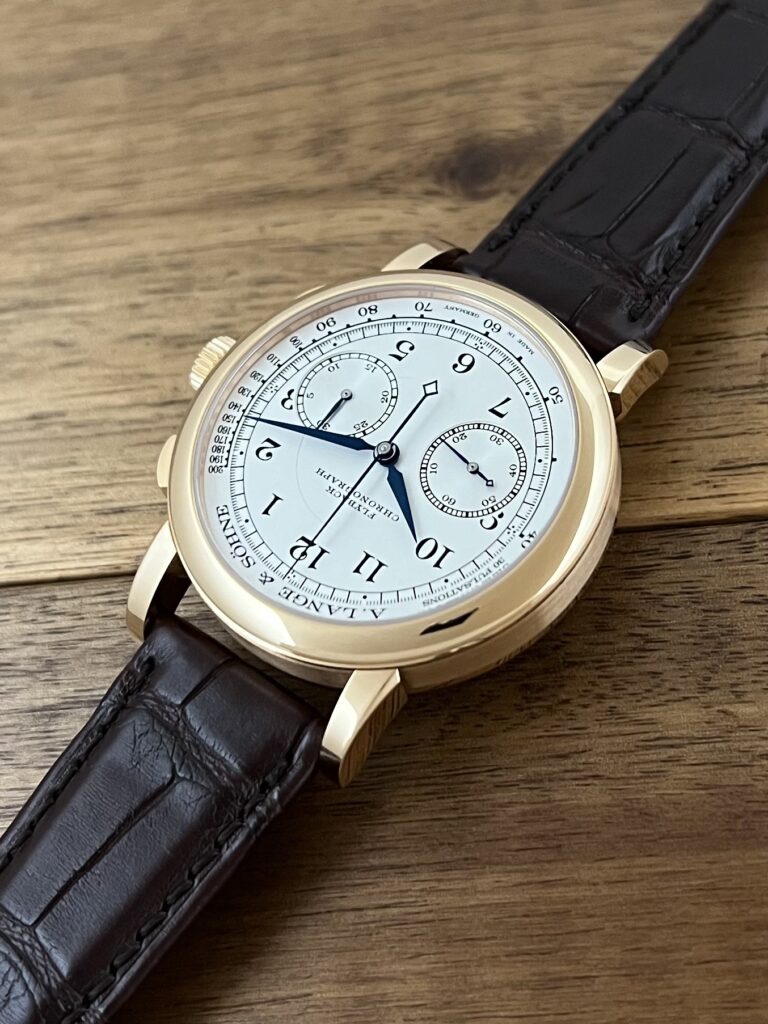 中古 ランゲ＆ゾーネ 1815 クロノグラフ 414.032 シルバー PG | エー