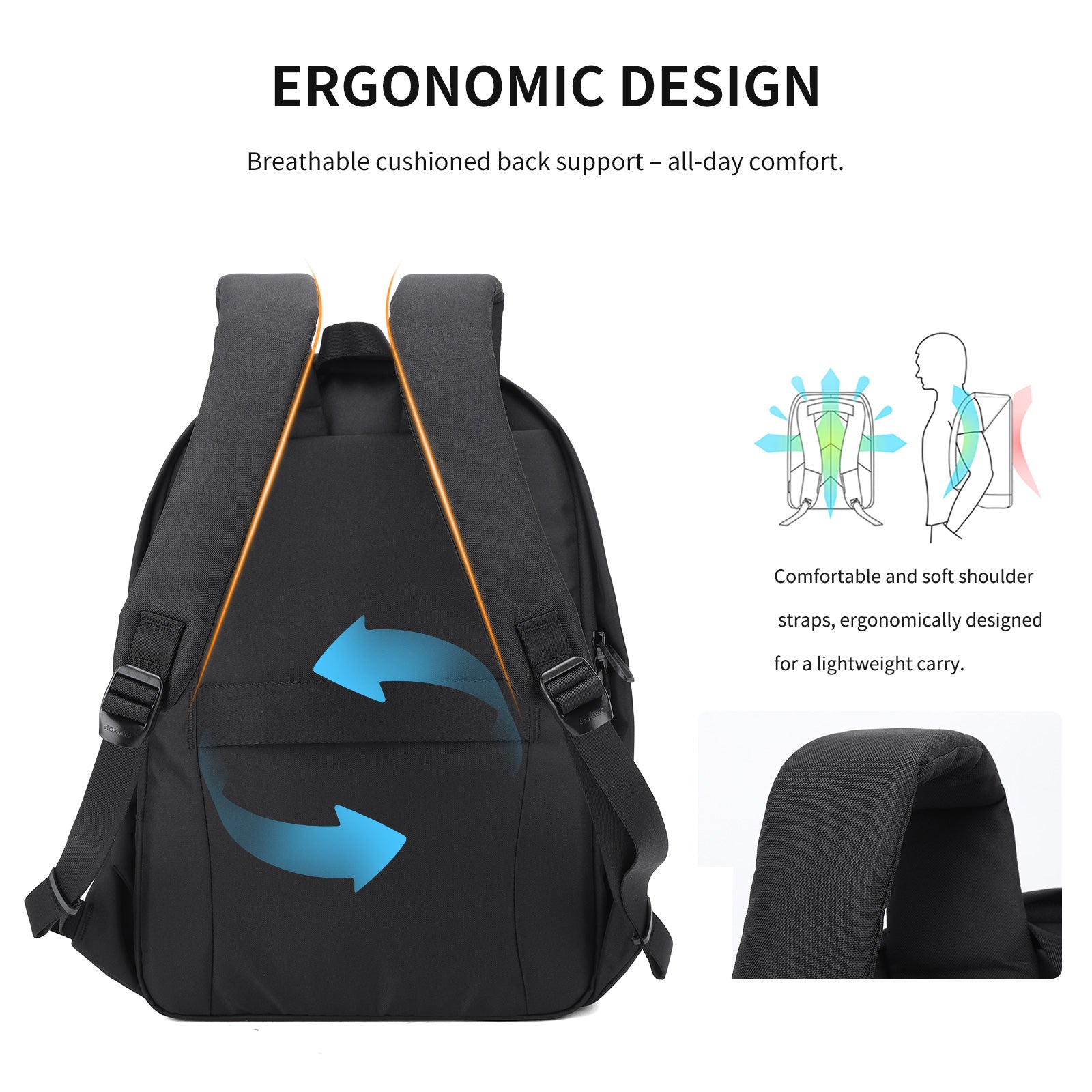 Aoking Various Colors Casual Anti-Theft Backpack Laptop Backpack XN584