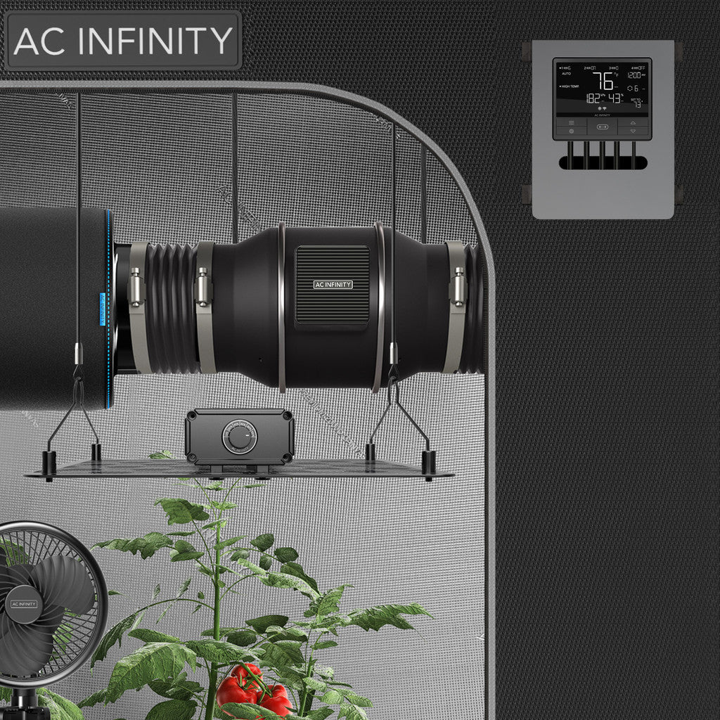AC INFINITY INLINE DUCT FAN SYSTEM / 4-INCH /温湿表示付きマスター