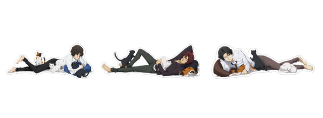 文スト」猫と戯れる太宰治、織田作之助、坂口安吾がキュート