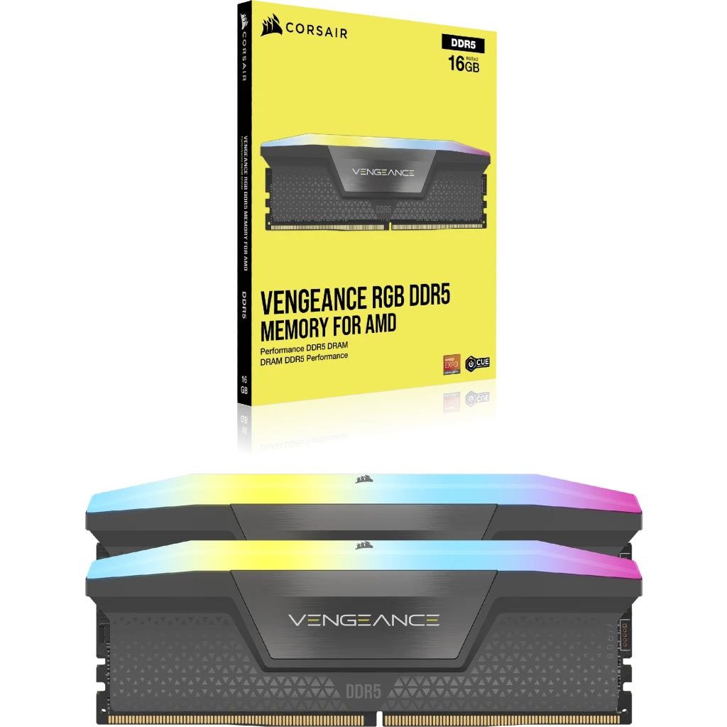 VENGEANCE® RGB 32GB (2x16GB) DDR5 DRAM 6000MT/s CL28 AMD EXPO