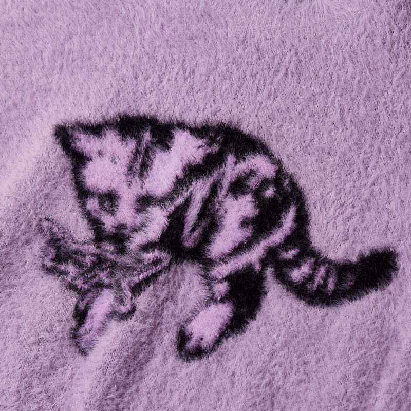 SUNANEKO Mohair Touch Knit (Lavender) - ZUTOMAYO MART